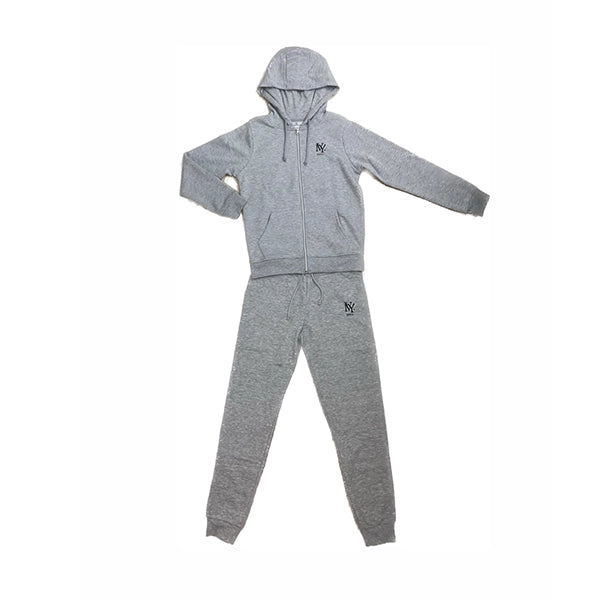 Girls best sale grey tracksuit