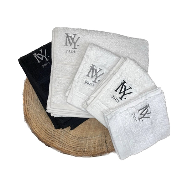 IVYparis -Towel 5-Pack Noir &amp; Blanc